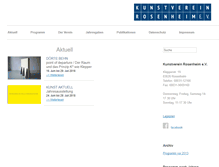 Tablet Screenshot of kunstverein-rosenheim.de